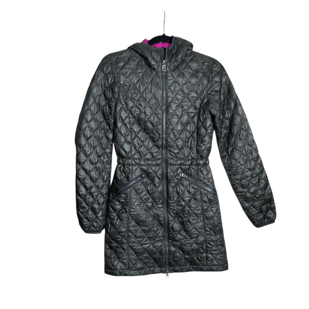 The North Face Womens Thermoball Parka Jacket Black Quilted Hooded XS